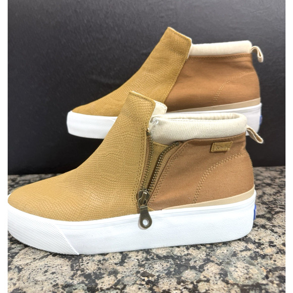 Keds Cooper Brown Suede/Canvas Zip Booties Wo’s Size 9.5 - Picture 13 of 13